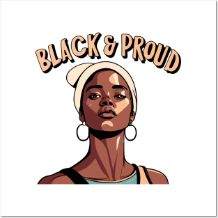 Black & Proud Afrocentric Woman Posters and Art